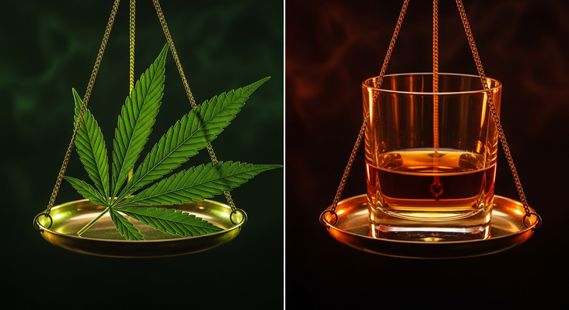 Je návykovější tráva nebo alkohol?